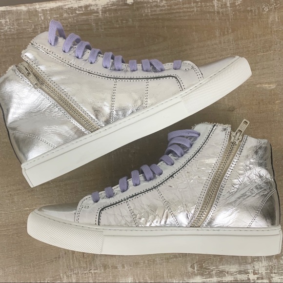 P448 Star 2.0 Metallic High Top Sneakers NEW 37 7 - Picture 4 of 5